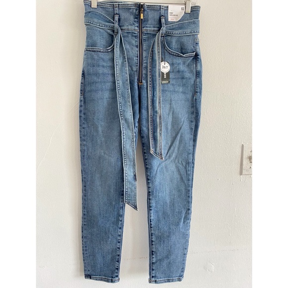 Express Skinny Super High Rise Paper Bag Jeans